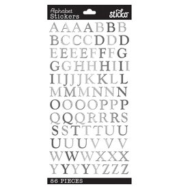 AMERICAN CRAFTS AMERICAN CRAFTS STICKO SILVER FOIL GOUDY ALPHABET STICKERS