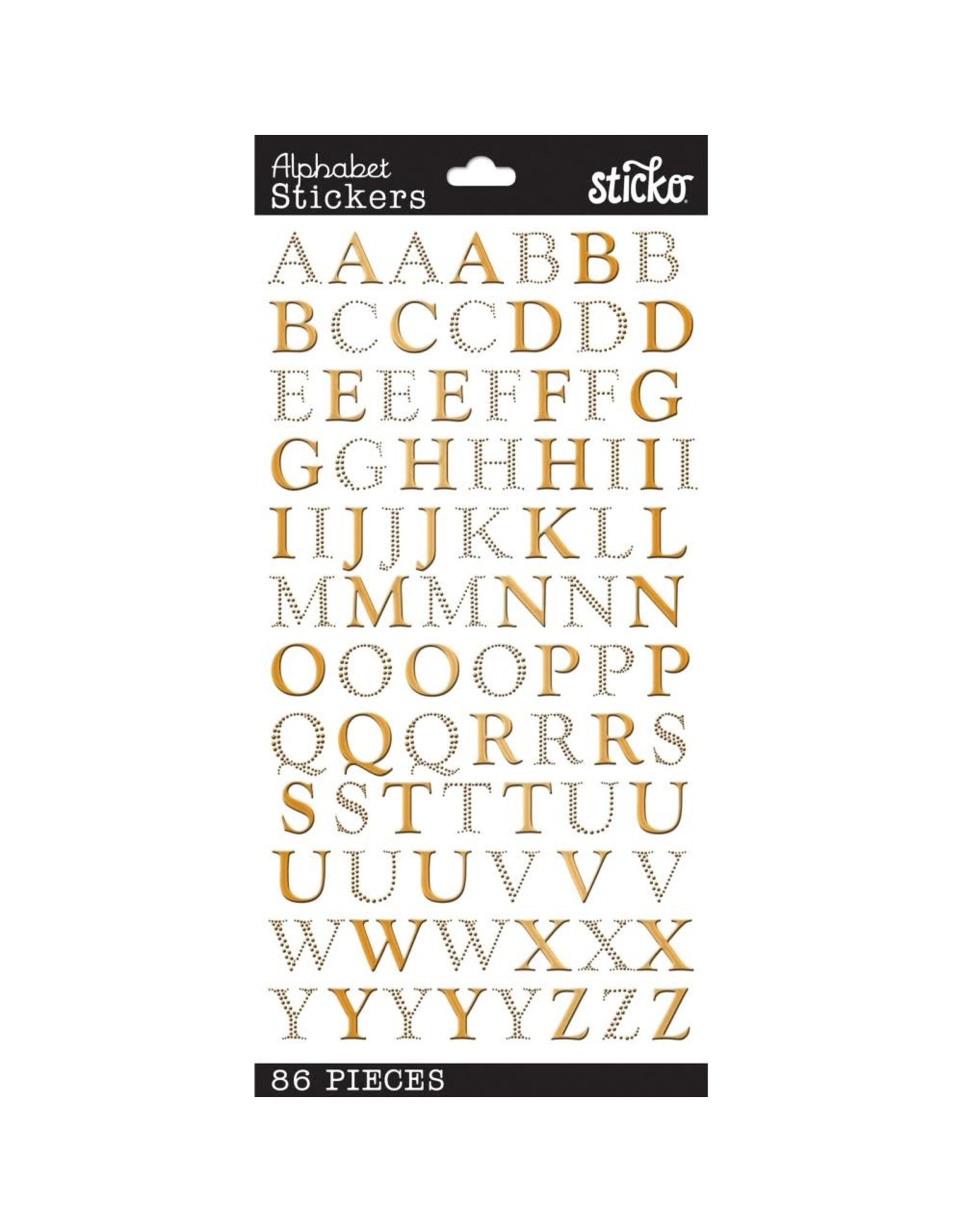 AMERICAN CRAFTS AMERICAN CRAFTS STICKO GOLD FOIL GOUDY ALPHABET STICKERS