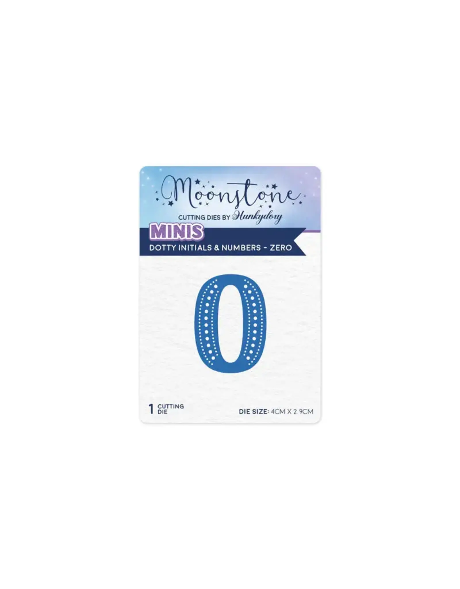 HUNKYDORY CRAFTS LTD. HUNKYDORY MOONSTONE DOTTY INITIALS & NUMBERS 0 DIE