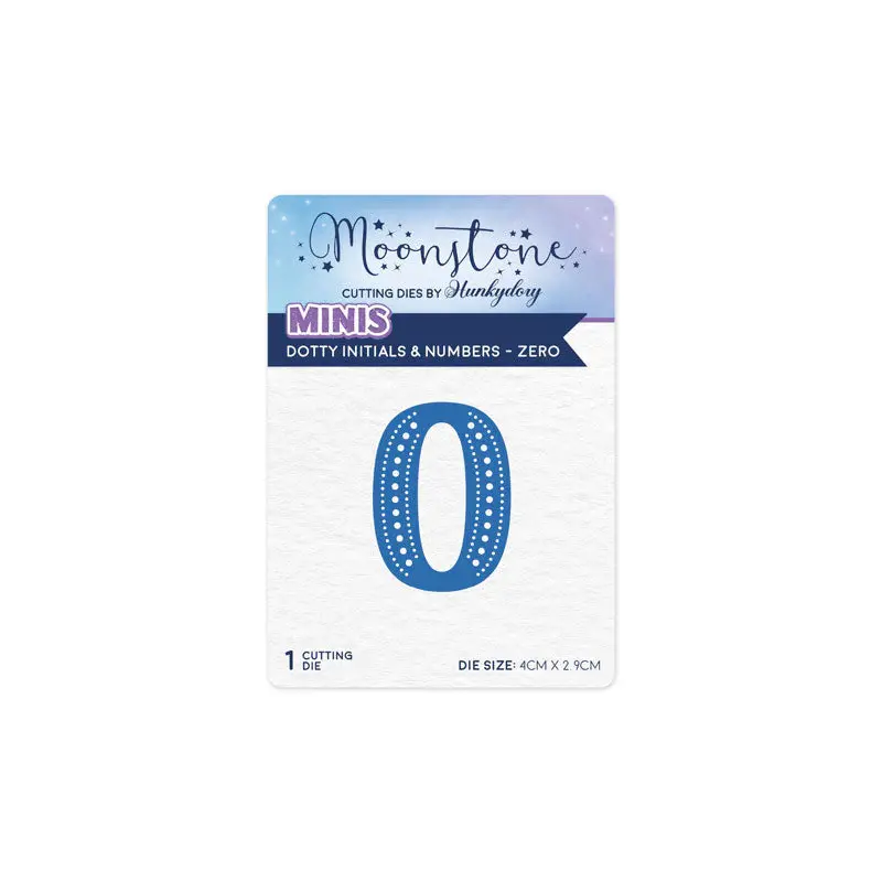 HUNKYDORY CRAFTS LTD. HUNKYDORY MOONSTONE DOTTY INITIALS & NUMBERS 0 DIE