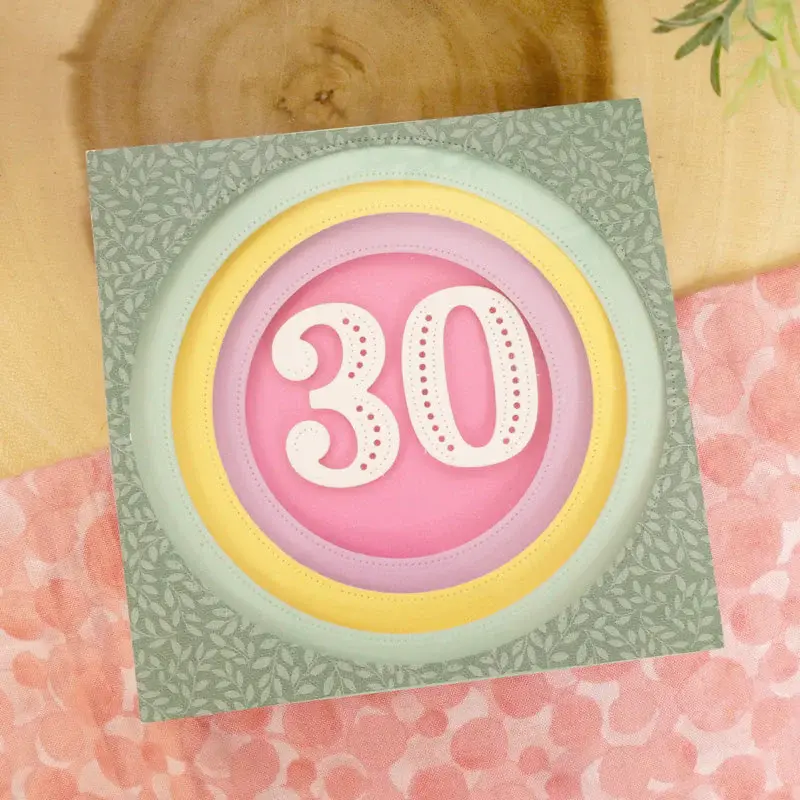 HUNKYDORY CRAFTS LTD. HUNKYDORY MOONSTONE DOTTY INITIALS & NUMBERS 0 DIE