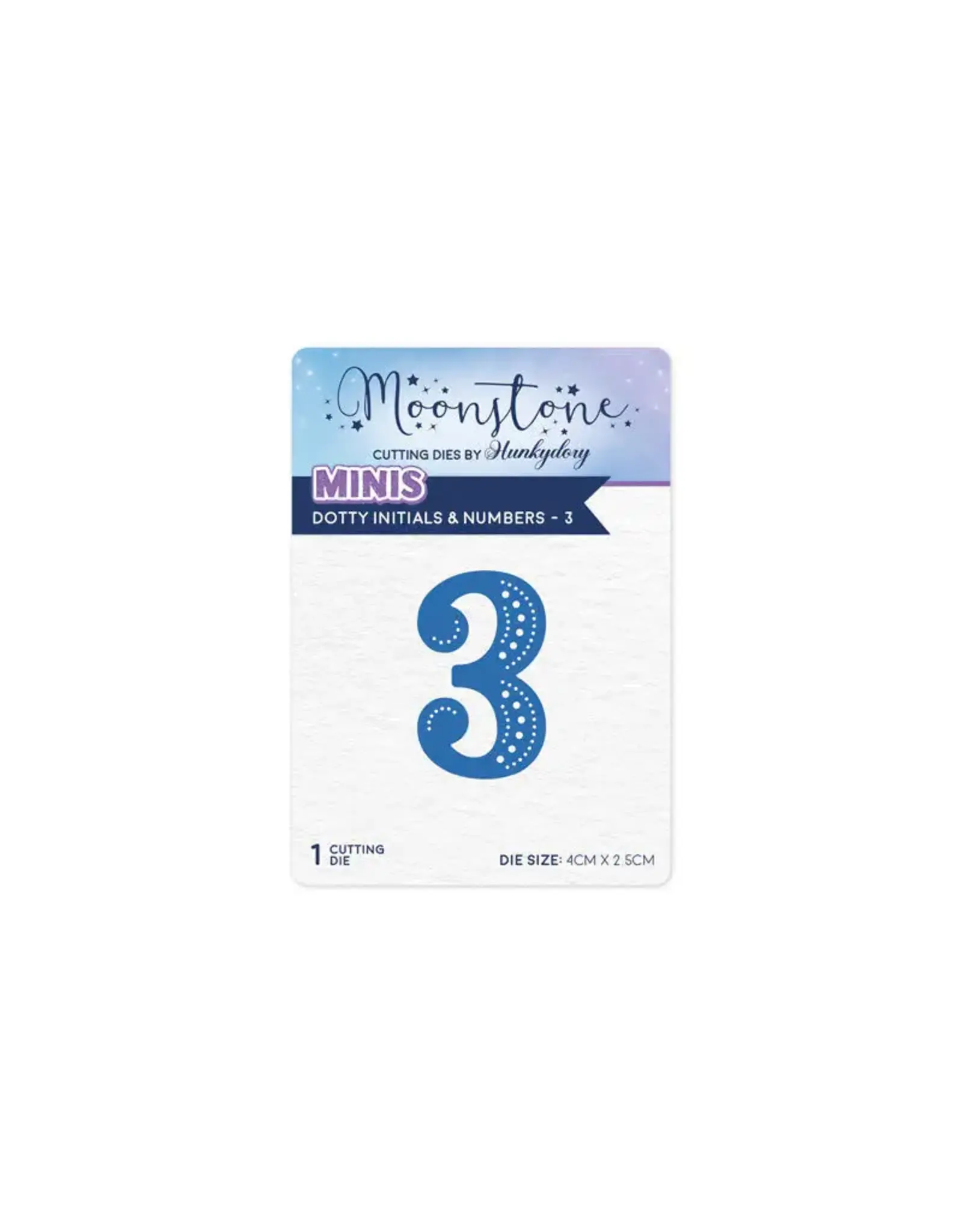 HUNKYDORY CRAFTS LTD. HUNKYDORY MOONSTONE DOTTY INITIALS & NUMBERS 3 DIE