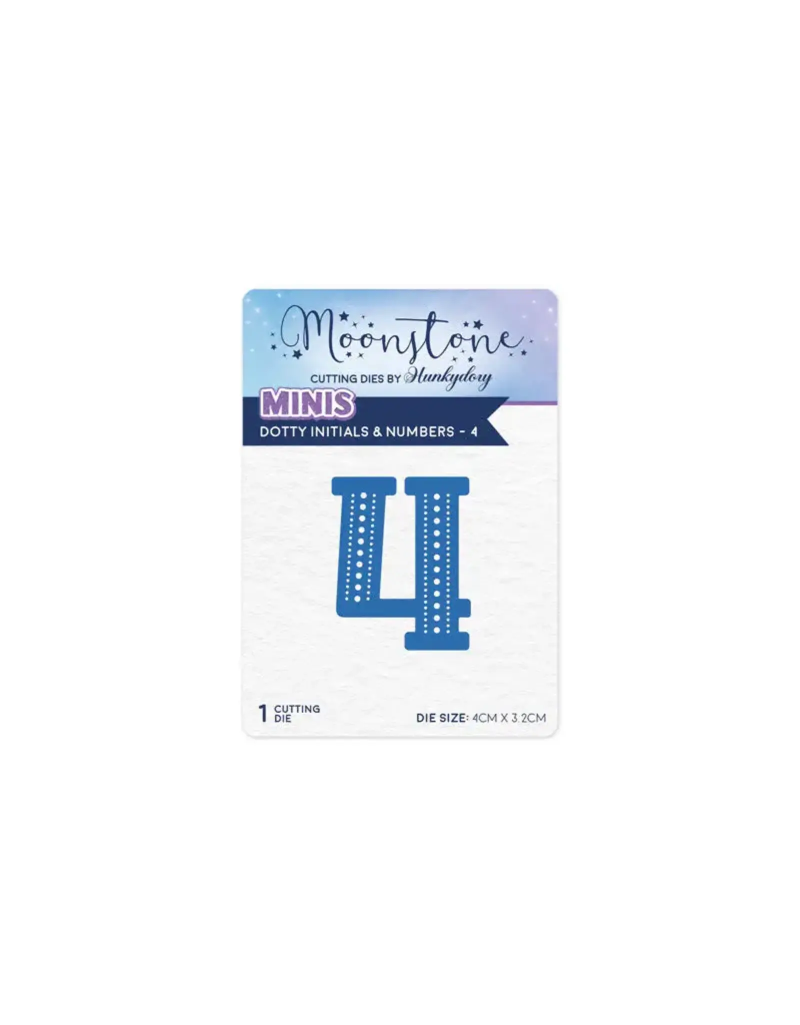 HUNKYDORY CRAFTS LTD. HUNKYDORY MOONSTONE DOTTY INITIALS & NUMBERS 4 DIE
