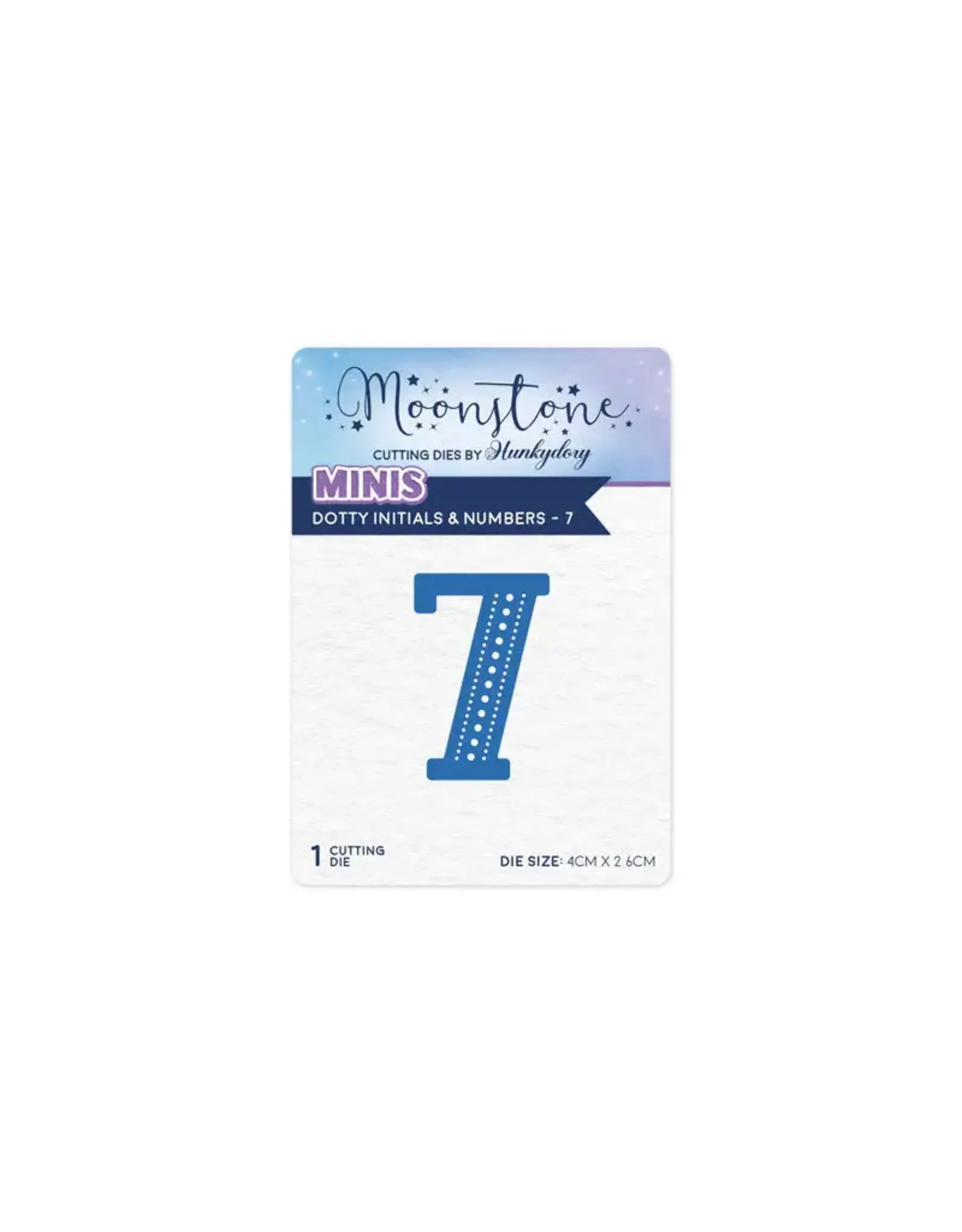 HUNKYDORY CRAFTS LTD. HUNKYDORY MOONSTONE DOTTY INITIALS & NUMBERS 7 DIE