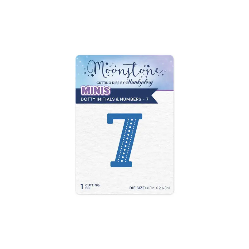 HUNKYDORY CRAFTS LTD. HUNKYDORY MOONSTONE DOTTY INITIALS & NUMBERS 7 DIE