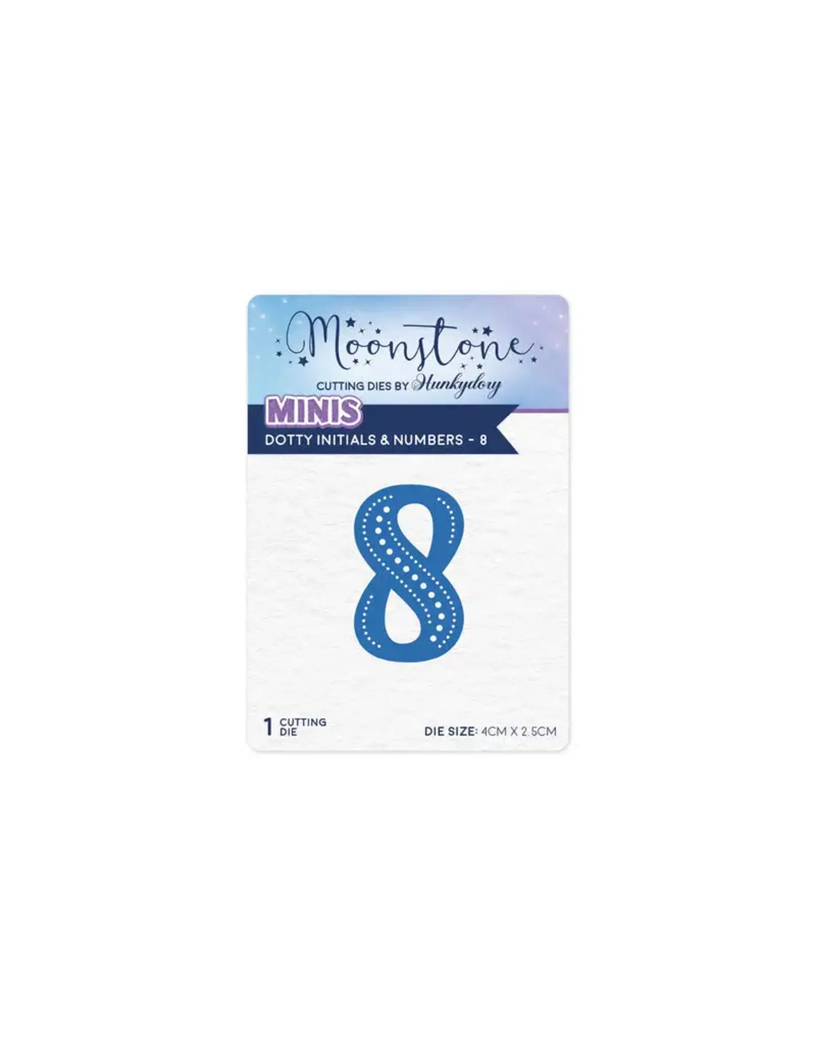 HUNKYDORY CRAFTS LTD. HUNKYDORY MOONSTONE DOTTY INITIALS & NUMBERS 8 DIE