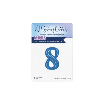 HUNKYDORY CRAFTS LTD. HUNKYDORY MOONSTONE DOTTY INITIALS & NUMBERS 8 DIE