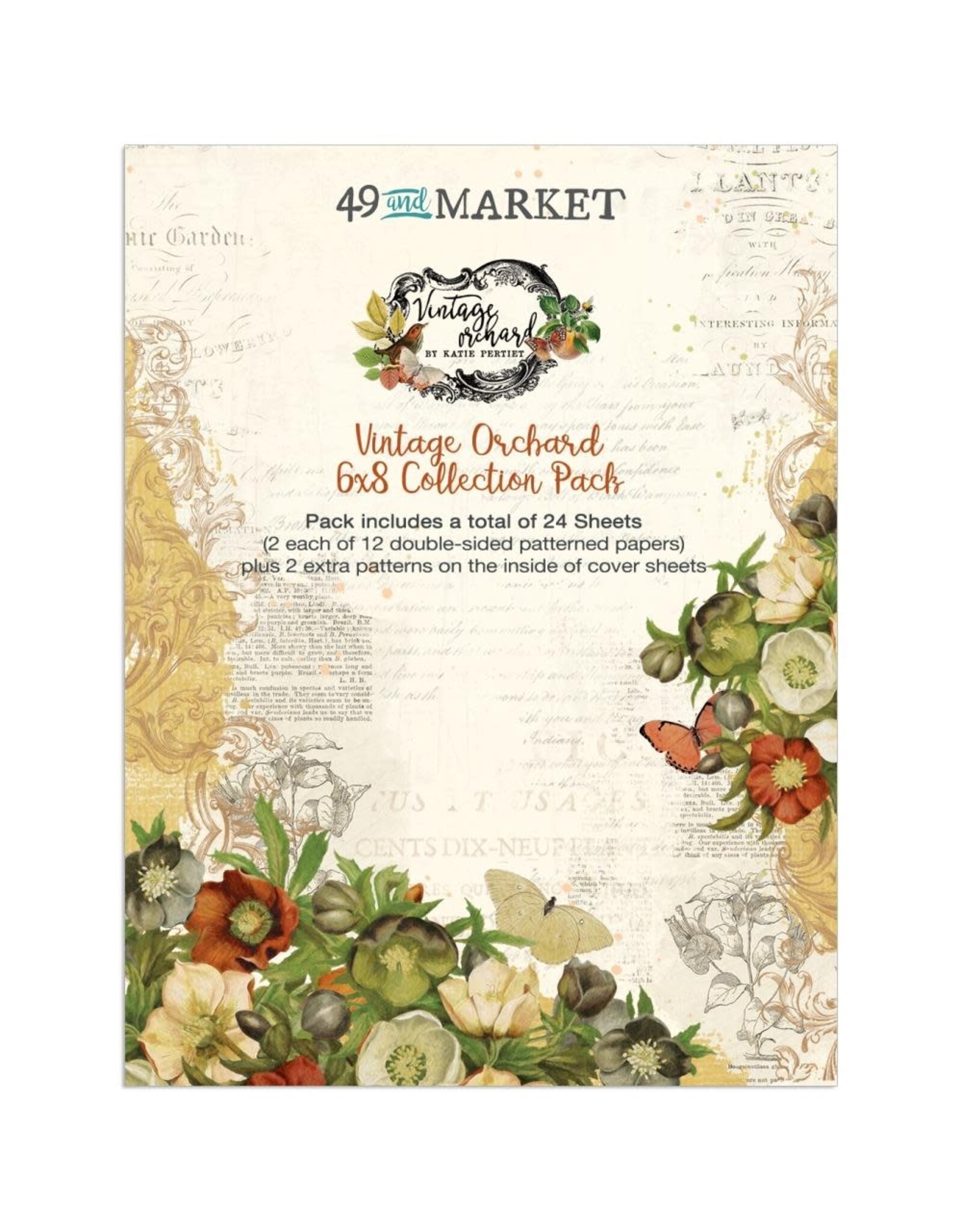 49 AND MARKET 49 AND MARKET VINTAGE ORCHARD 6x8 COLLECTION PACK 24 SHEETS