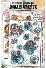 AALL & CREATE AALL & CREATE BIPASHA BK #11 COGS & CURIOS A5 RUB-ON SHEETS 2/PK