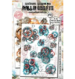 AALL & CREATE AALL & CREATE BIPASHA BK #11 COGS & CURIOS A5 RUB-ON SHEETS 2/PK