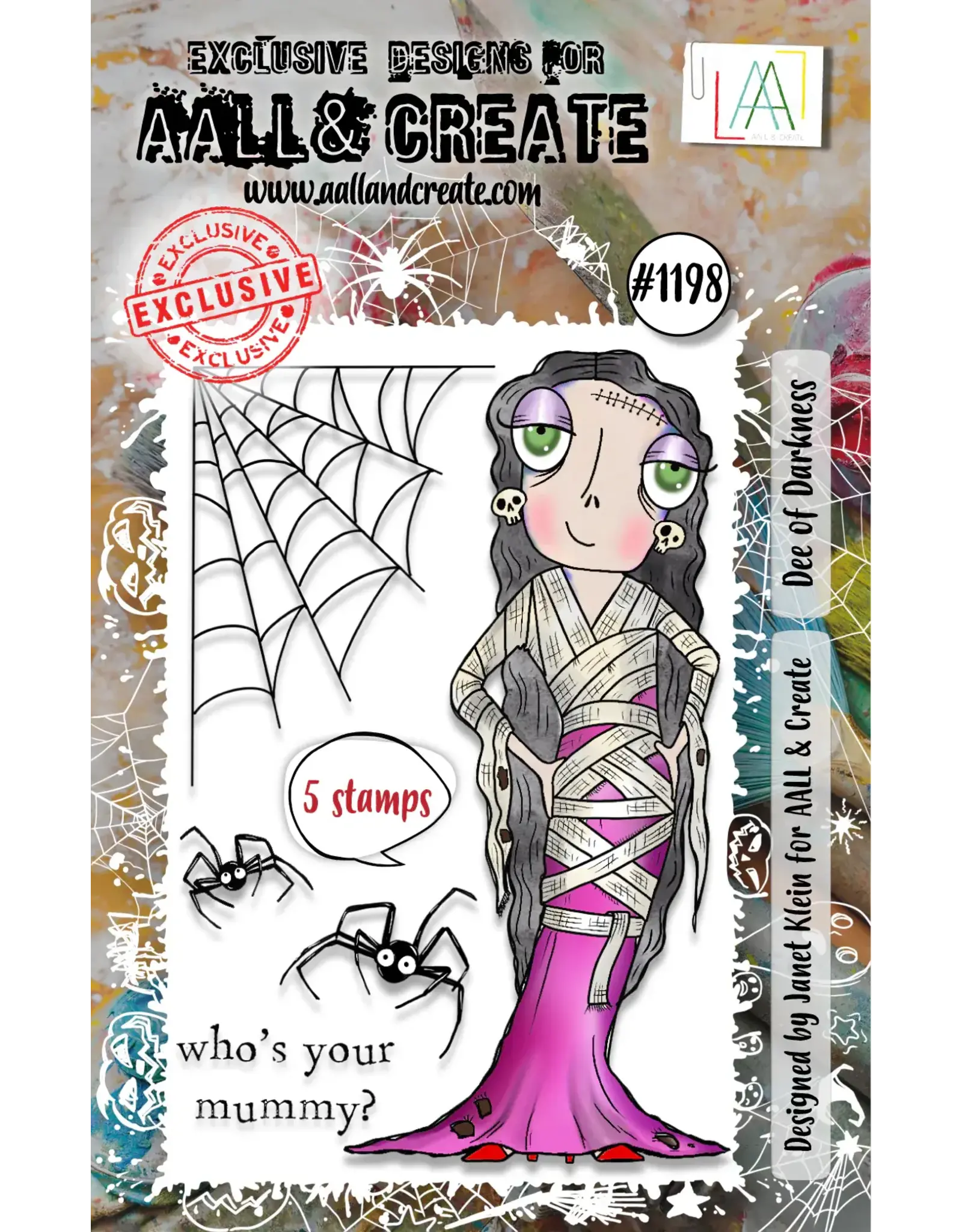 AALL & CREATE AALL & CREATE JANET KLEIN #1198 DEE OF DARKNESS A7 CLEAR STAMP