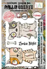 AALL & CREATE AALL & CREATE JANET KLEIN #1202 ZOMBIE NIGHT A7 CLEAR STAMP