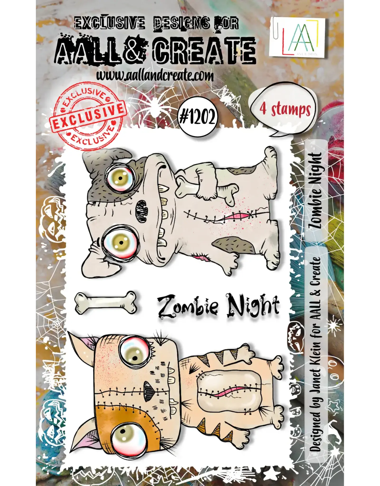 AALL & CREATE AALL & CREATE JANET KLEIN #1202 ZOMBIE NIGHT A7 CLEAR STAMP