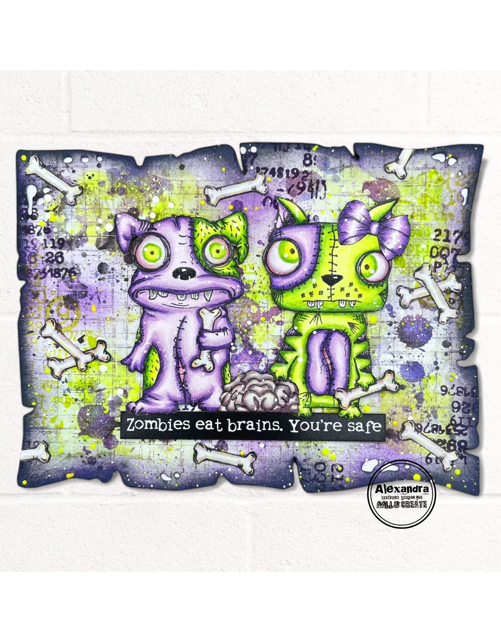 AALL & CREATE AALL & CREATE JANET KLEIN #1202 ZOMBIE NIGHT A7 CLEAR STAMP