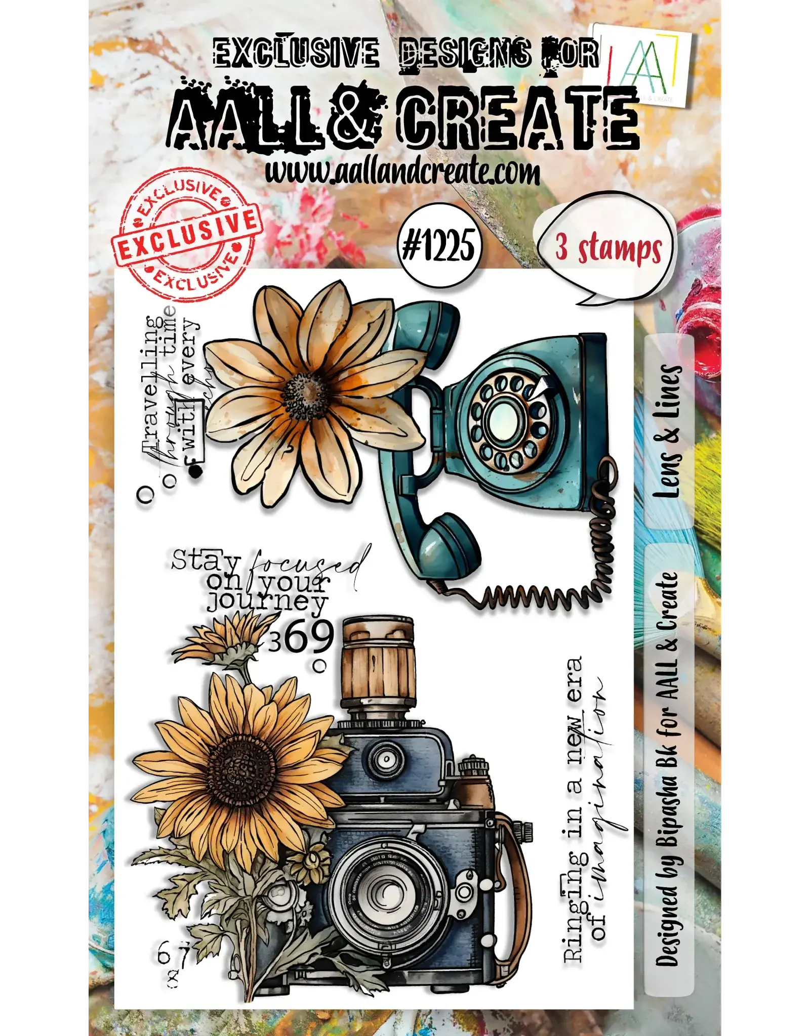 AALL & CREATE AALL & CREATE BIPASHA BK #1225 LENS & LINES A6 CLEAR STAMP