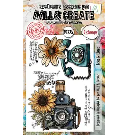 AALL & CREATE AALL & CREATE BIPASHA BK #1225 LENS & LINES A6 CLEAR STAMP