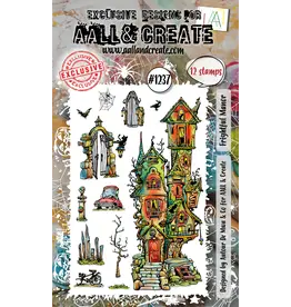 AALL & CREATE AALL & CREATE AUTOUR DE MWA #1237 FRIGHTFUL MANOR A6 CLEAR STAMP