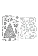 HERO ARTS HERO ARTS STAMP BUNDLE SWIRLY CHRISTMAS TREE CLEAR STAMP & DIE SET