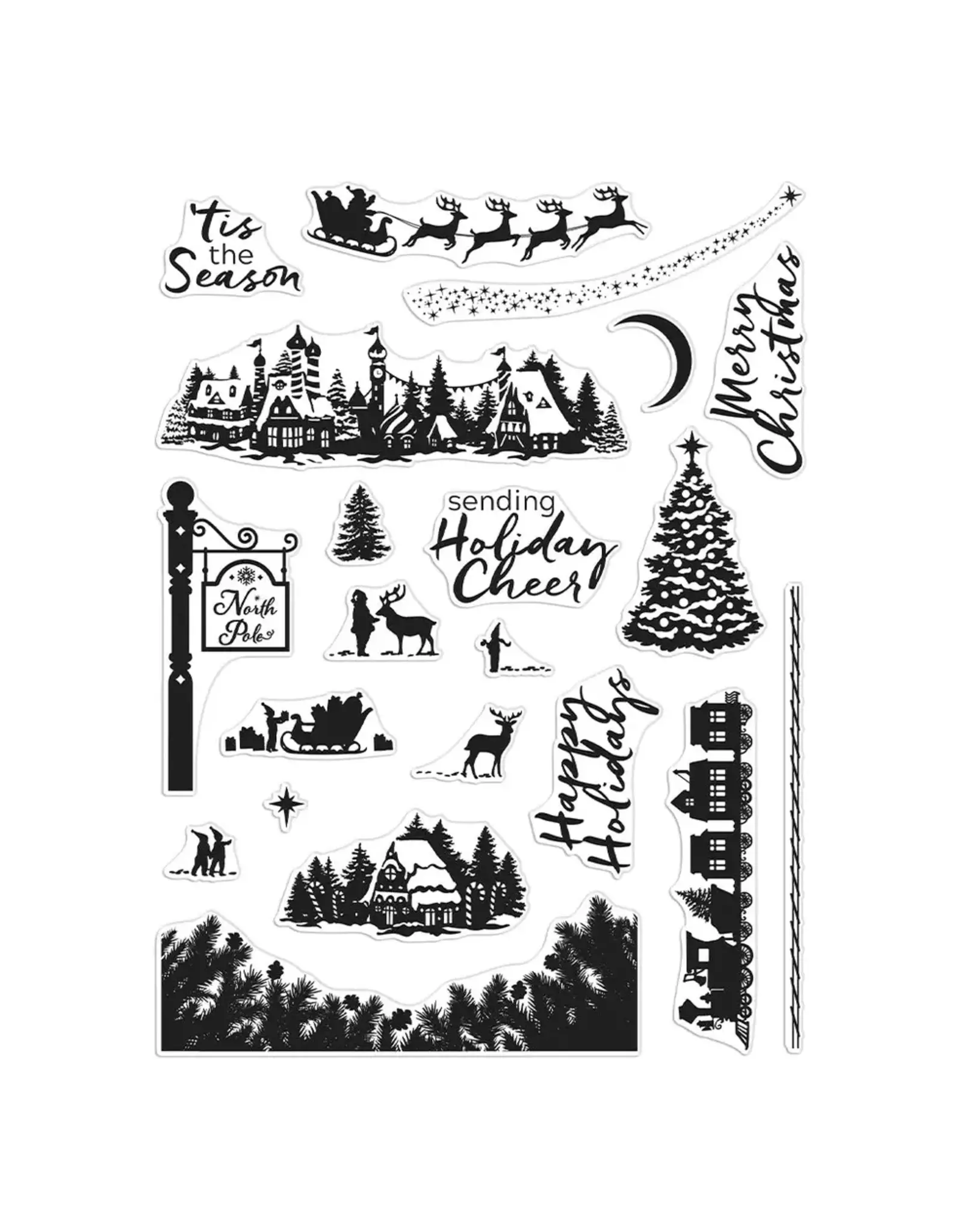 HERO ARTS HERO ARTS NORTH POLE SCENICS CLEAR STAMP SET