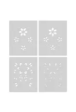 HERO ARTS HERO ARTS COLOR LAYERING POINSETTIA PATTERN STENCIL SET 4/PK