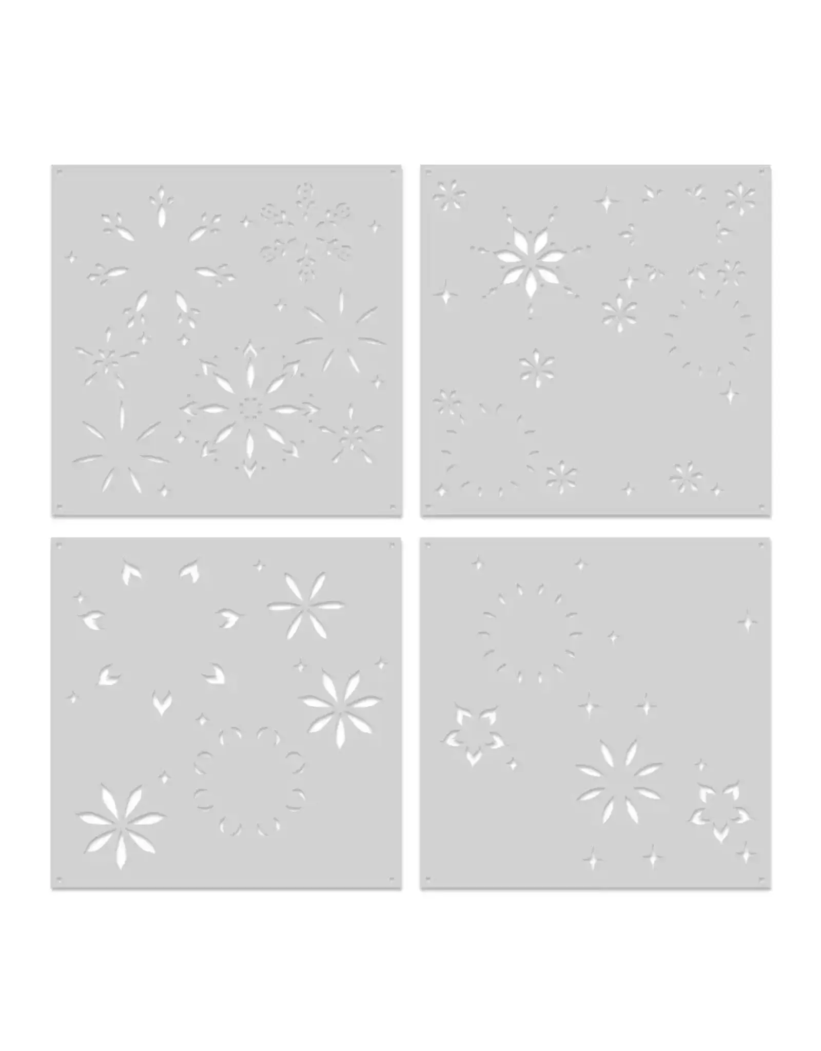 HERO ARTS HERO ARTS COLOR LAYERING SNOWFLAKE STENCIL SET 4/PK