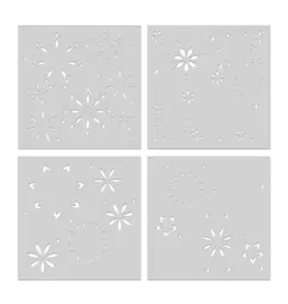 HERO ARTS HERO ARTS COLOR LAYERING SNOWFLAKE STENCIL SET 4/PK