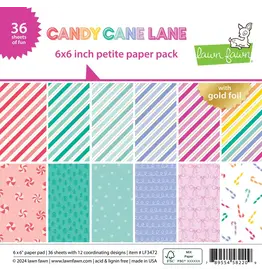 LAWN FAWN LAWN FAWN CANDY CANE LANE 6x6 PETITE PAPER PACK 36 SHEETS