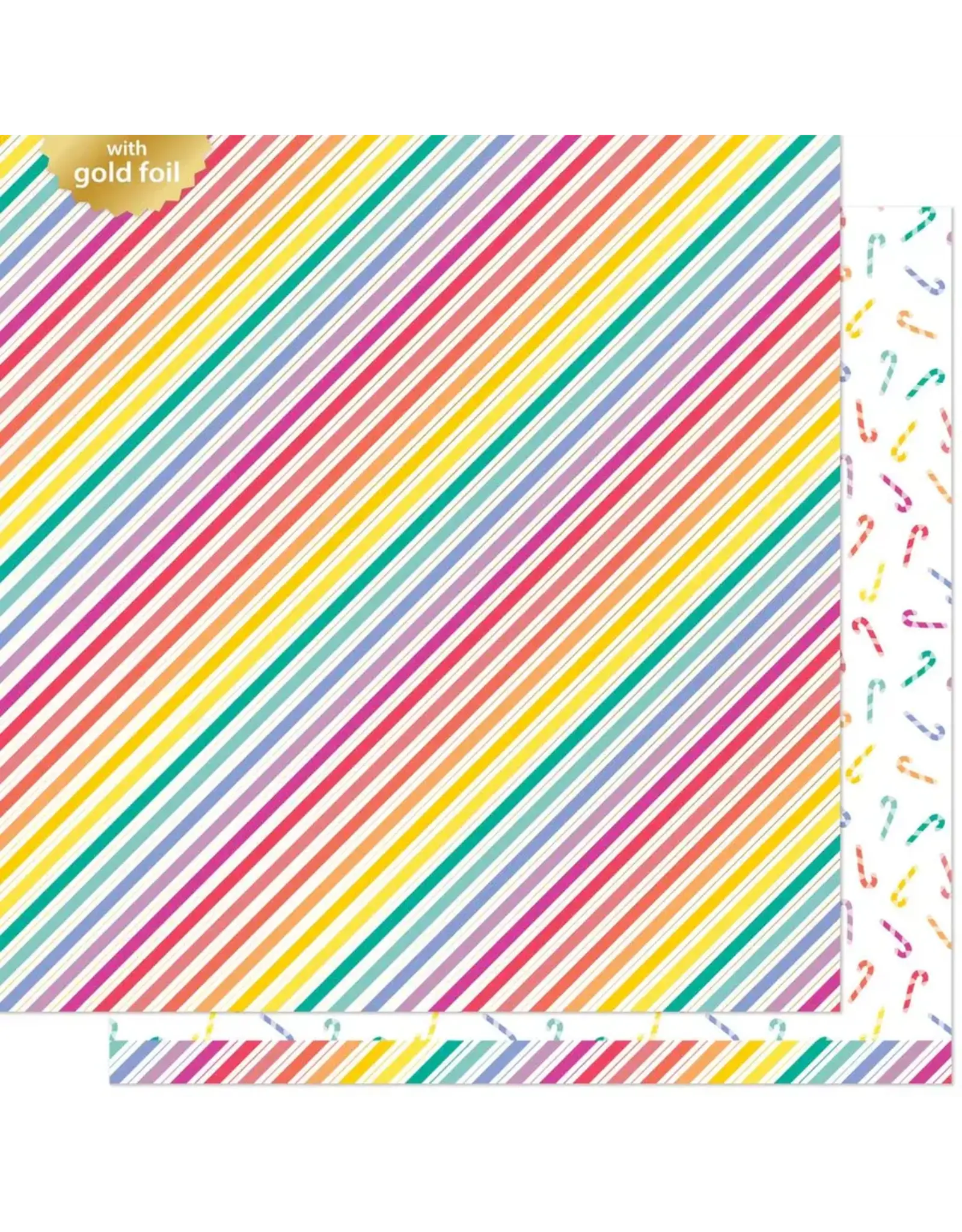 LAWN FAWN LAWN FAWN CANDY CANE LANE CANDY CANES 12X12 CARDSTOCK