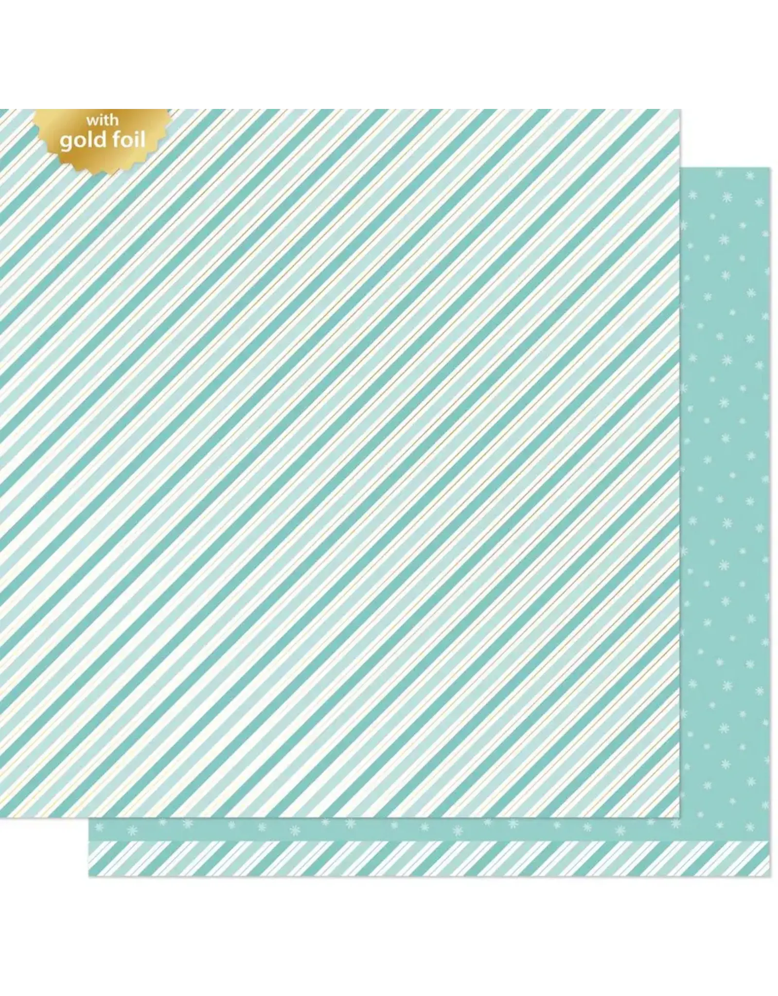 LAWN FAWN LAWN FAWN CANDY CANE LANE SNOW FLURRY 12X12 CARDSTOCK