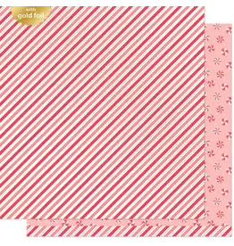 LAWN FAWN LAWN FAWN CANDY CANE LANE PEPPERMINTS 12X12 CARDSTOCK