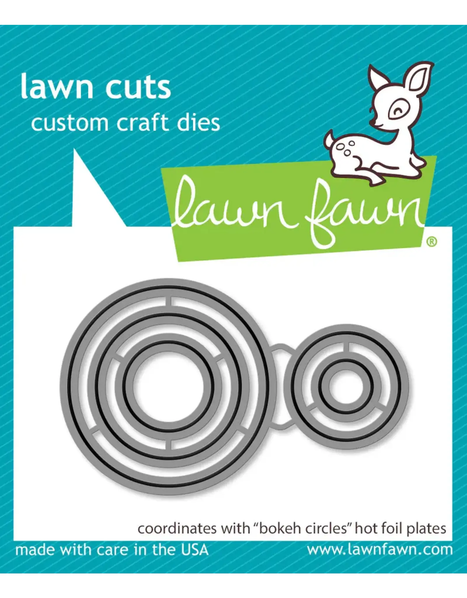 LAWN FAWN LAWN FAWN BOKEH CIRCLES HOT FOIL PLATES COORDINATING DIE SET