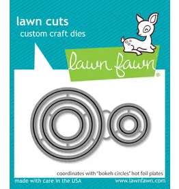 LAWN FAWN LAWN FAWN BOKEH CIRCLES HOT FOIL PLATES COORDINATING DIE SET