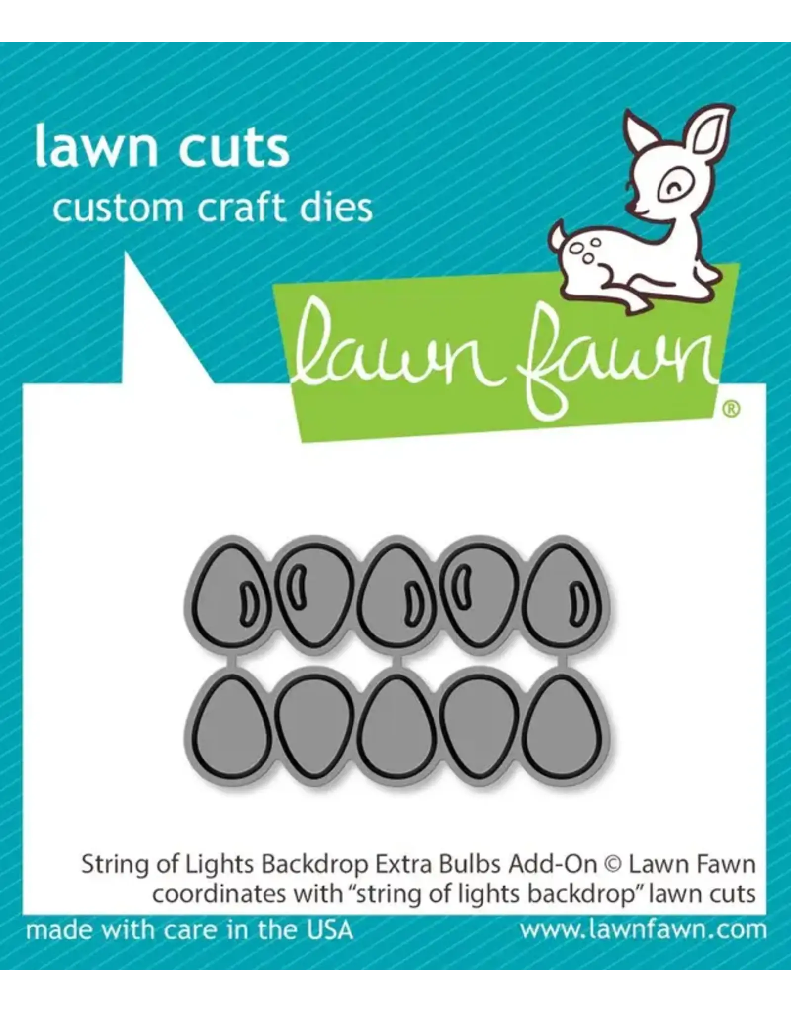 LAWN FAWN LAWN FAWN STRING OF LIGHTS BACKDROP EXTRA BULBS ADD-ON DIE SET