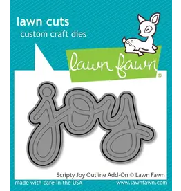 LAWN FAWN LAWN FAWN SCRIPTY JOY OUTLINE ADD-ON DIE