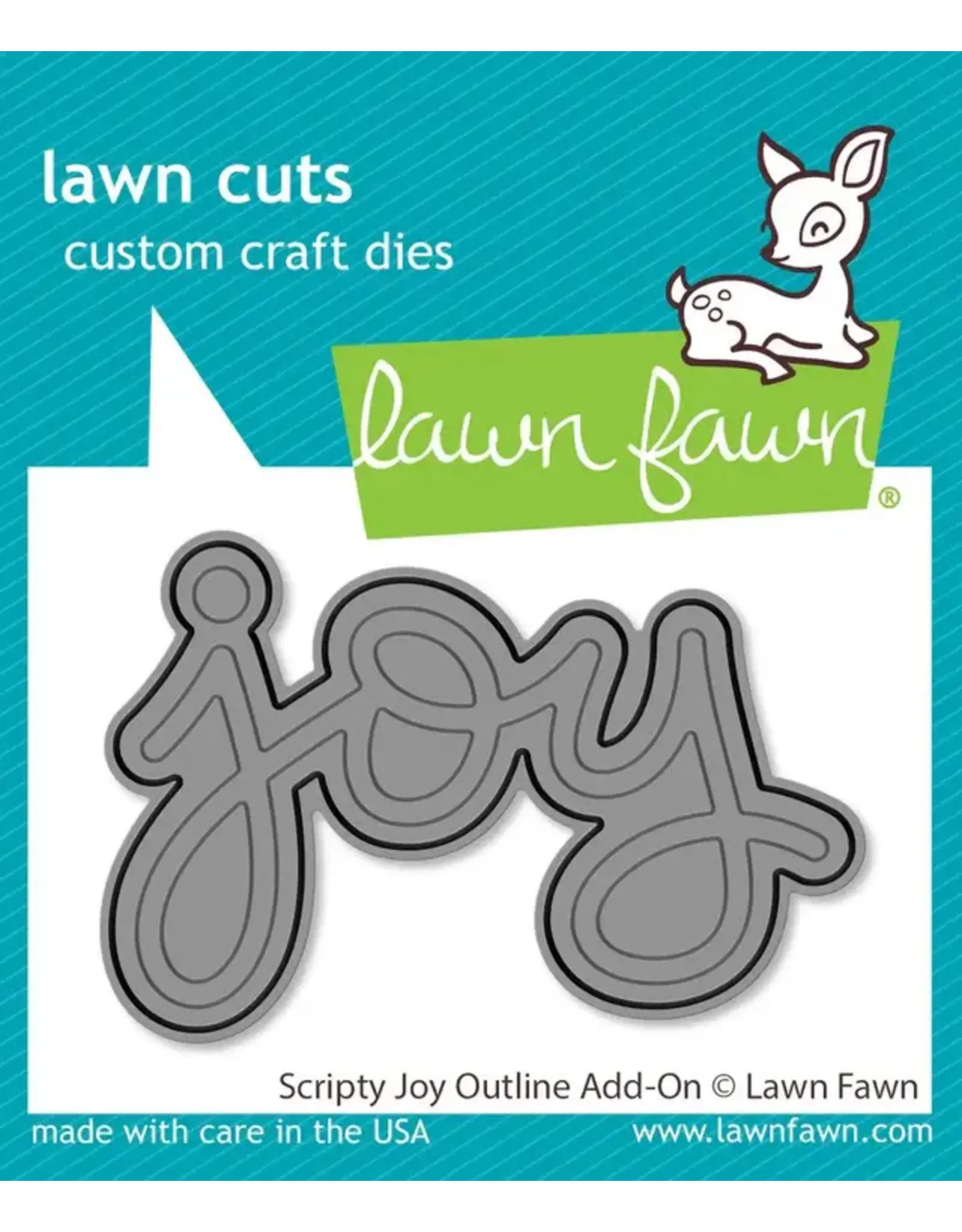 LAWN FAWN LAWN FAWN SCRIPTY JOY OUTLINE ADD-ON DIE