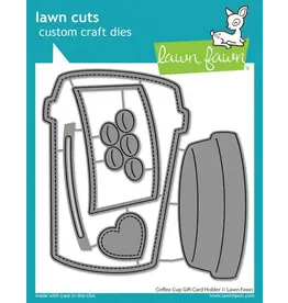 LAWN FAWN LAWN FAWN COFFEE CUP GIFT CARD HOLDER DIE SET