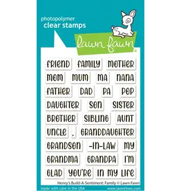 LAWN FAWN LAWN FAWN HENRY'S BUILD-A-SENTIMENT: FAMILY CLEAR STAMP SET