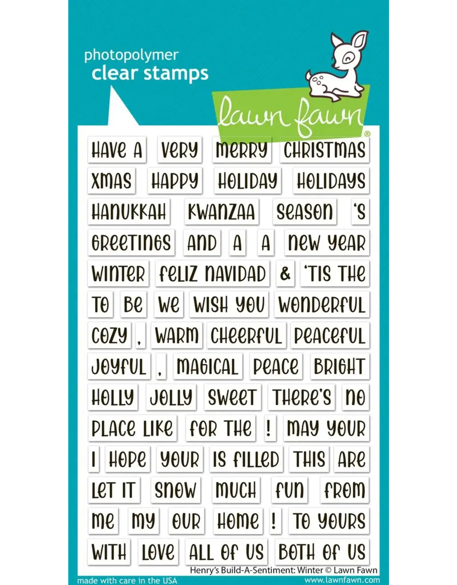 LAWN FAWN LAWN FAWN HENRY'S BUILD-A-SENTIMENT: WINTER CLEAR STAMP SET