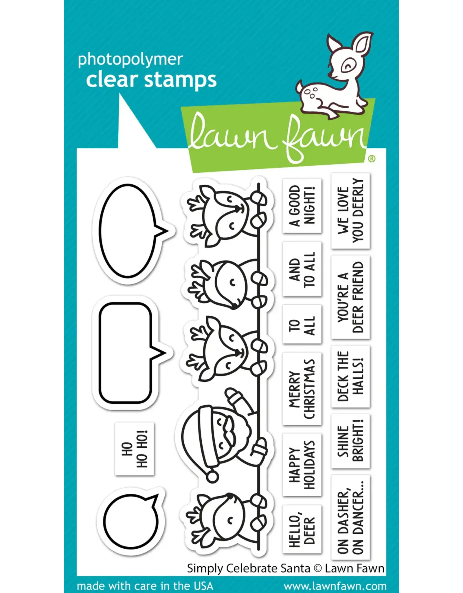 LAWN FAWN LAWN FAWN SIMPLY CELEBRATE SANTA CLEAR STAMP SET