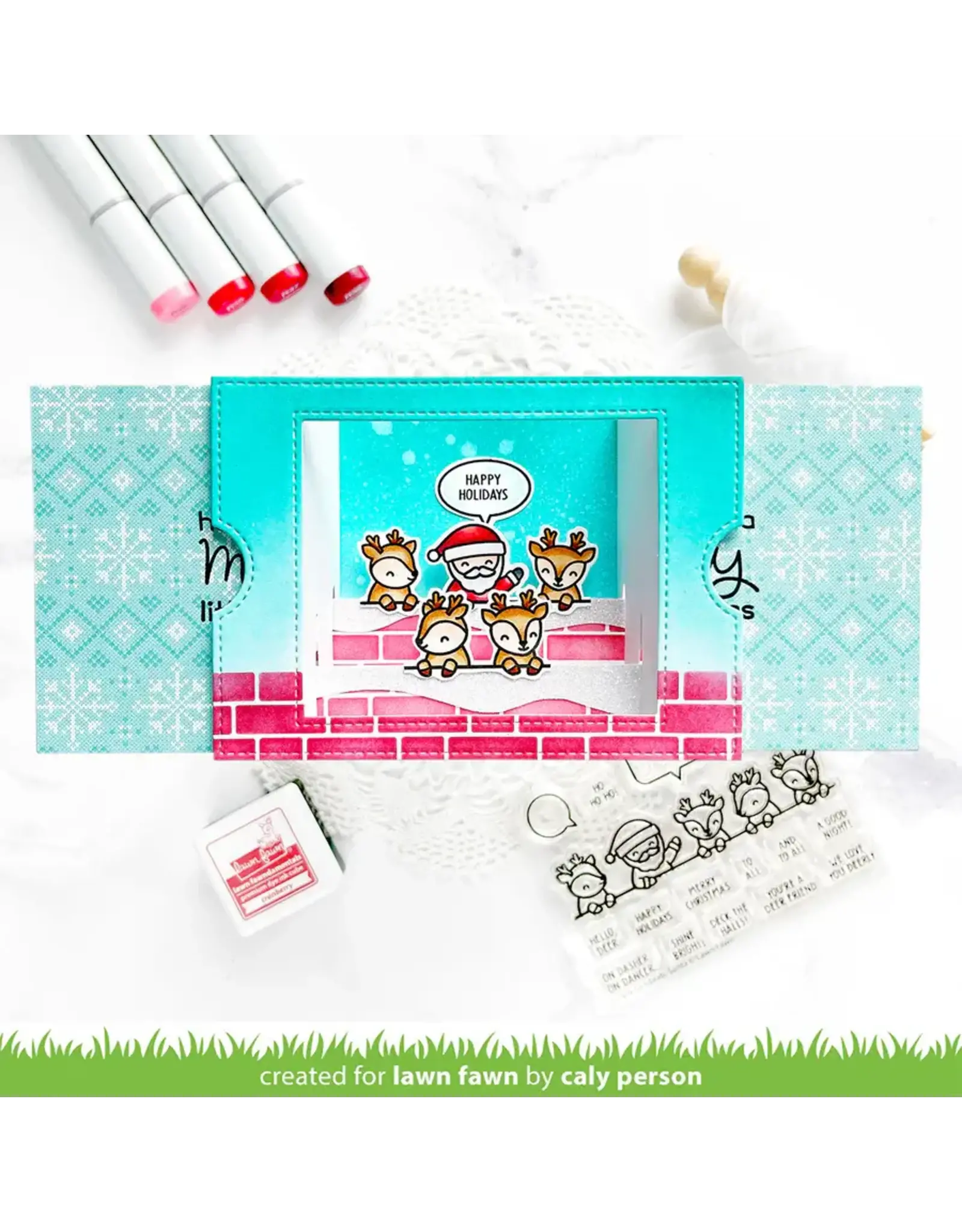 LAWN FAWN LAWN FAWN SIMPLY CELEBRATE SANTA CLEAR STAMP SET