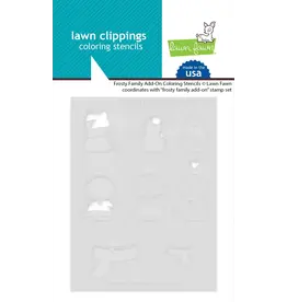 LAWN FAWN LAWN FAWN FROSTY FAMILY ADD-ON COLORING STENCIL 2/PK