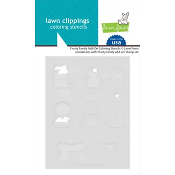 LAWN FAWN LAWN FAWN FROSTY FAMILY ADD-ON COLORING STENCIL 2/PK