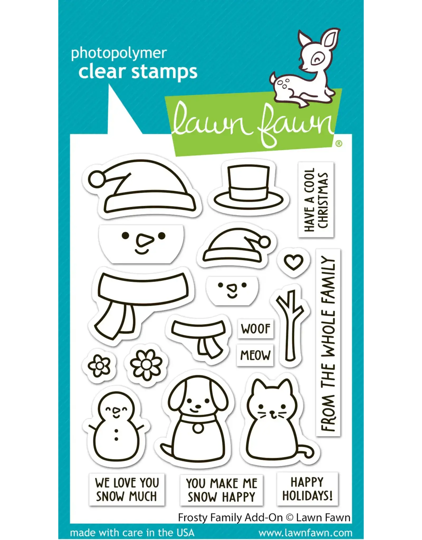 LAWN FAWN LAWN FAWN FROSTY FAMILY ADD-ON CLEAR STAMP SET