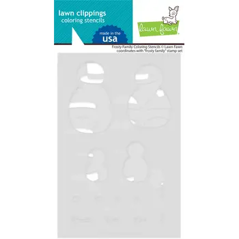 LAWN FAWN LAWN FAWN FROSTY FAMILY COLORING STENCIL 2/PK