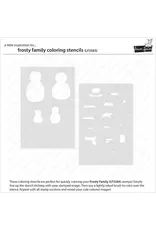 LAWN FAWN LAWN FAWN FROSTY FAMILY COLORING STENCIL 2/PK