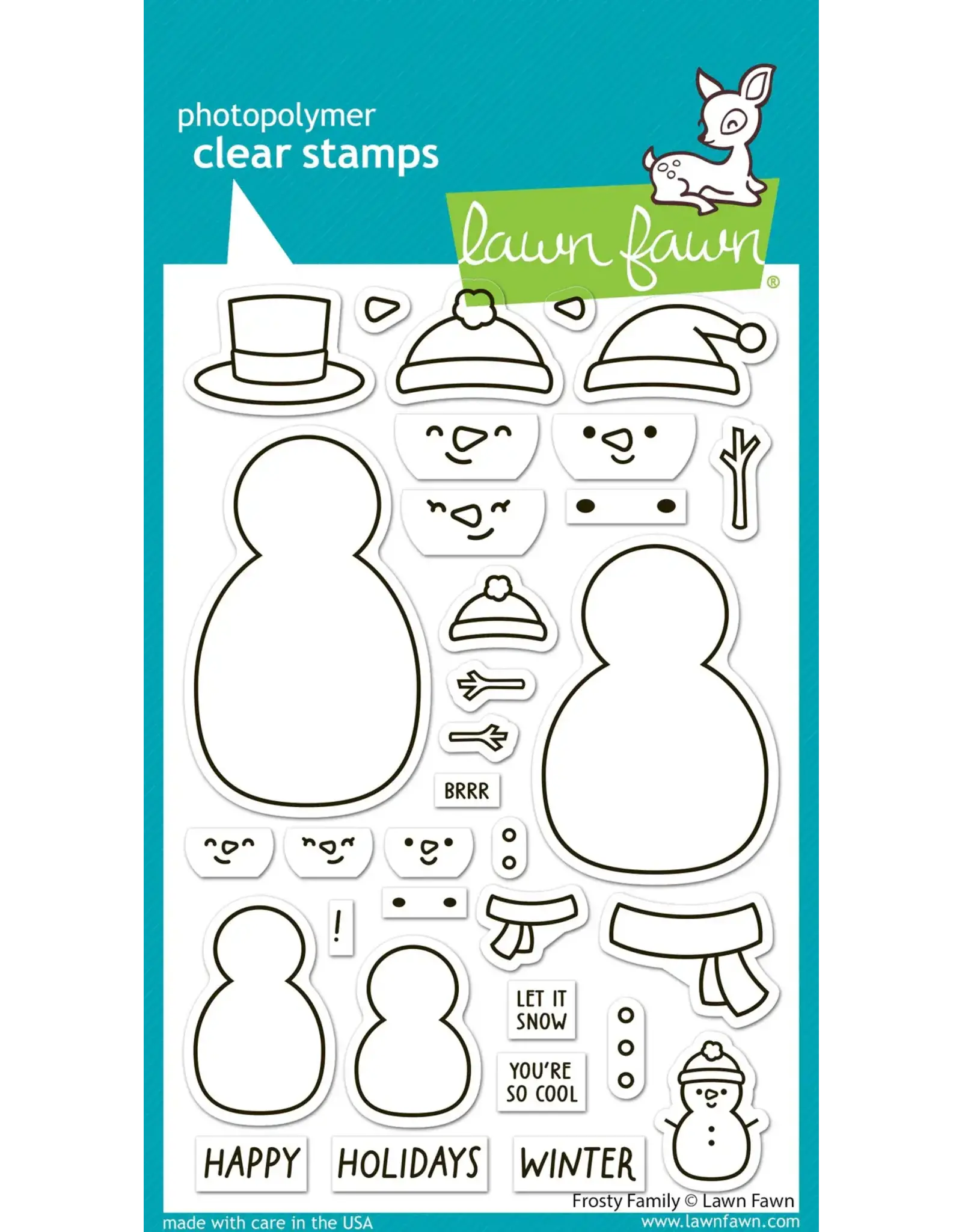 LAWN FAWN LAWN FAWN FROSTY FAMILY CLEAR STAMP SET