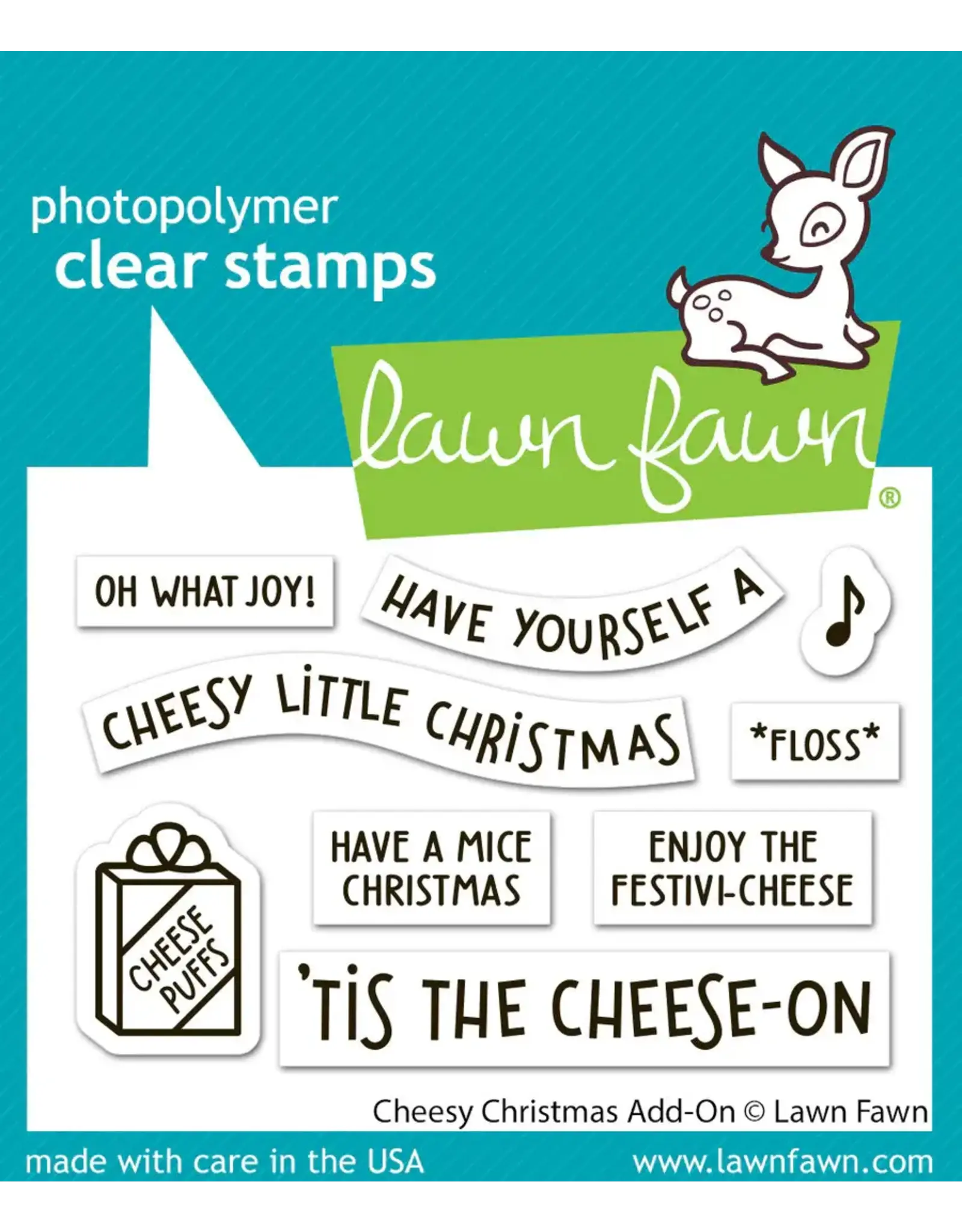 LAWN FAWN LAWN FAWN CHEESY CHRISTMAS ADD-ON CLEAR STAMP SET