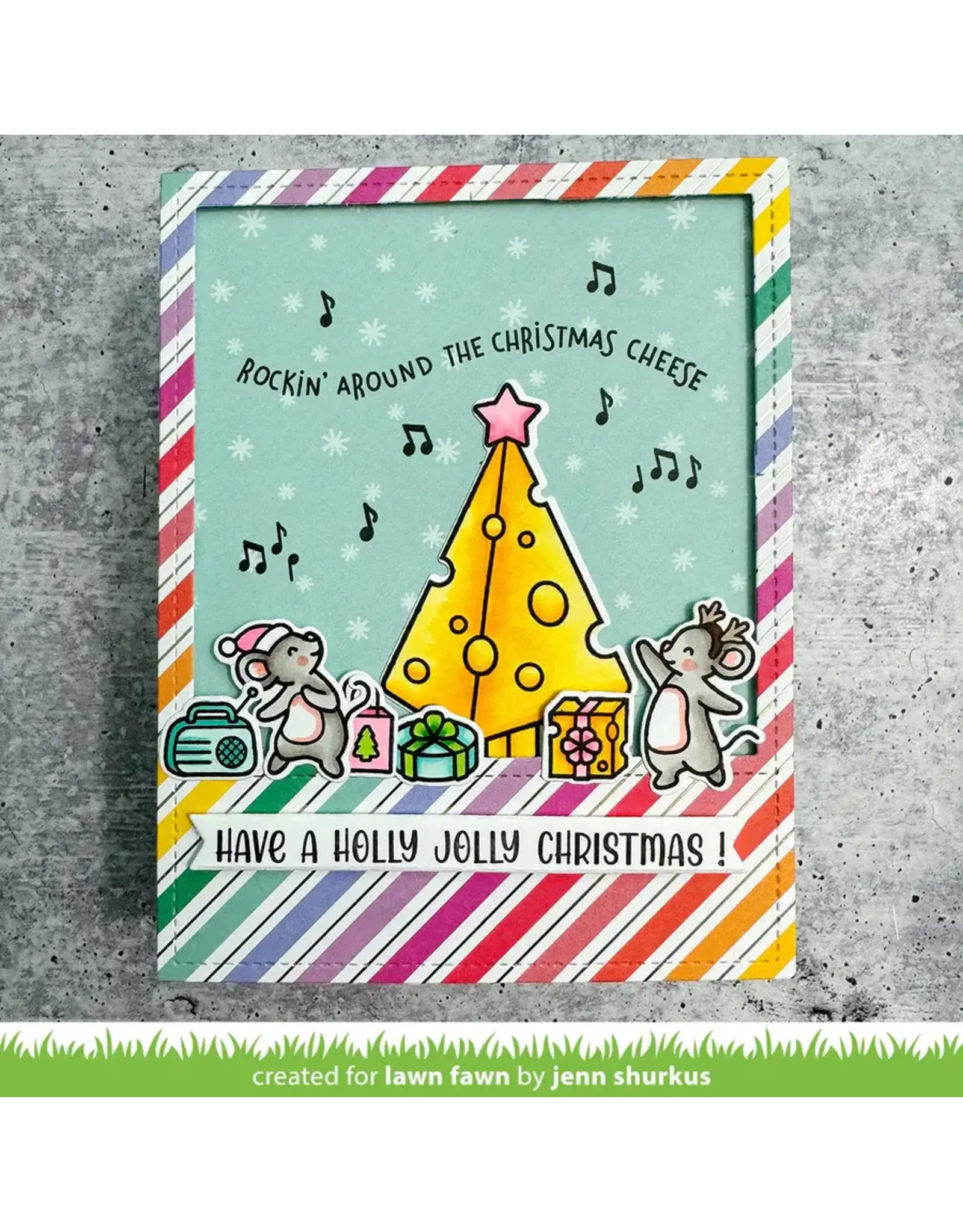 LAWN FAWN LAWN FAWN CHEESY CHRISTMAS ADD-ON CLEAR STAMP SET