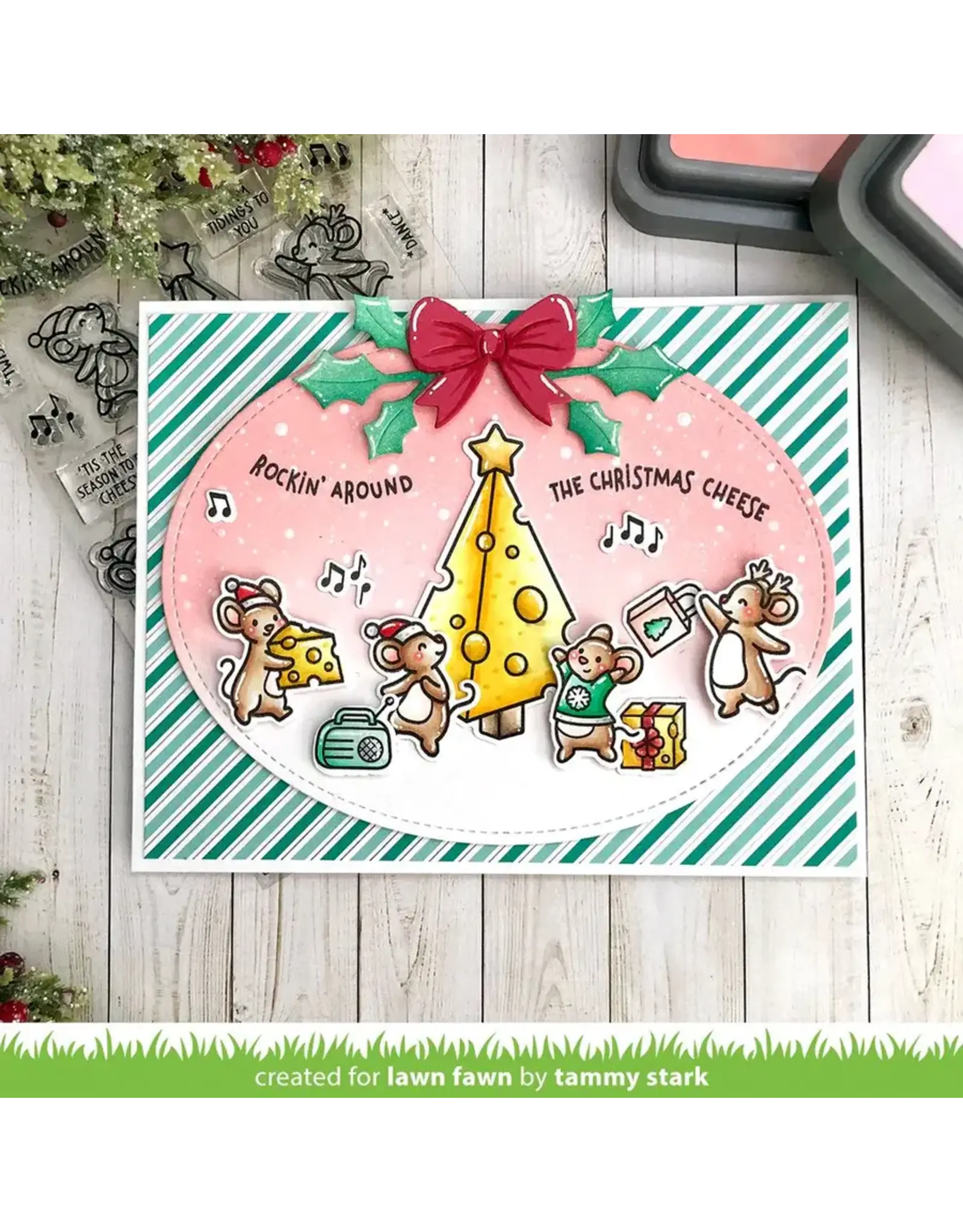 LAWN FAWN LAWN FAWN CHEESY CHRISTMAS CLEAR STAMP SET