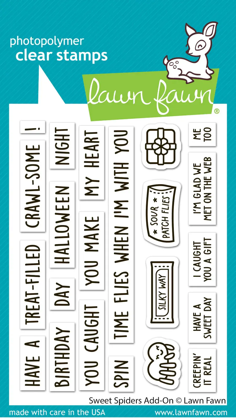 LAWN FAWN LAWN FAWN SWEET SPIDERS ADD-ON CLEAR STAMP SET